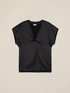 Tricou bimateric cu decolteu &icirc;n V image number 3