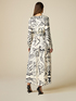 Vestito lungo in raso fantasia image number 1
