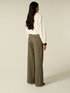 Wide-leg trousers in cotton blend twill image number 1