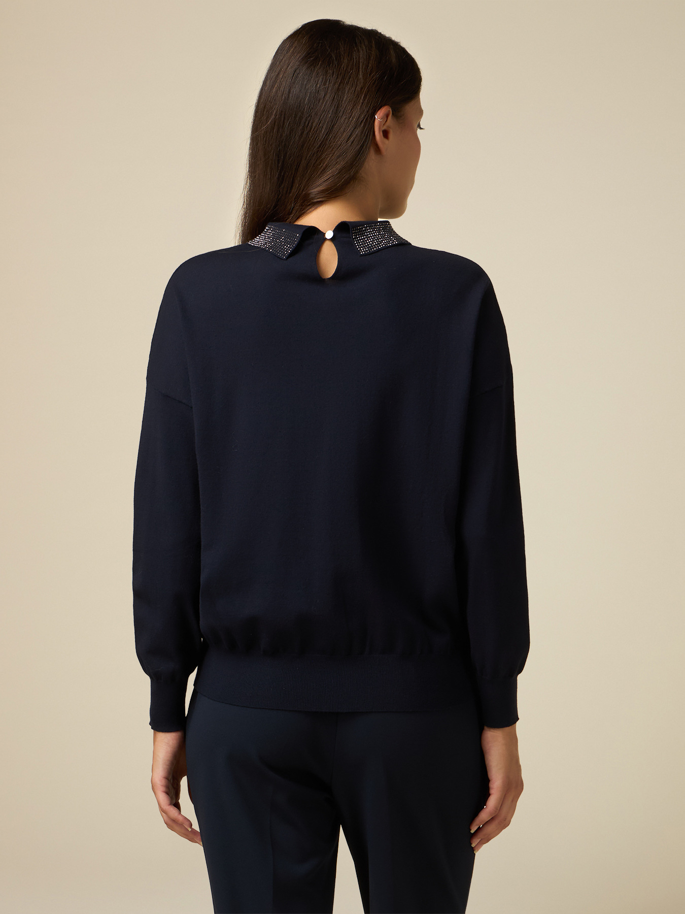 Pull avec col bijou image number 1