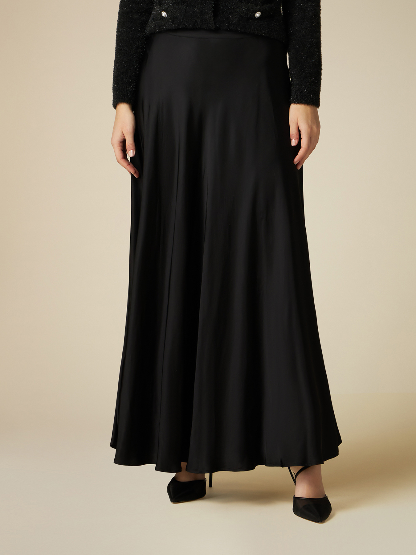 Gonna lunga in raso image number 3