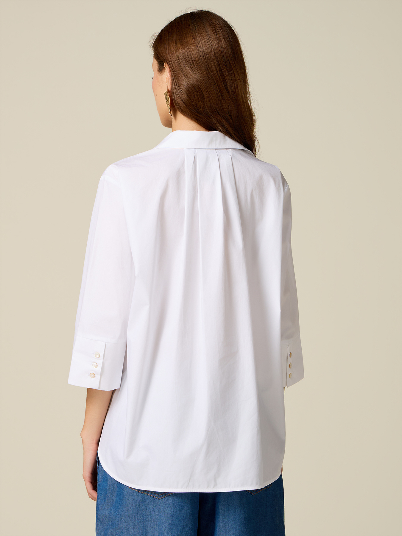 Oversized shirt with jewel detail image number 1