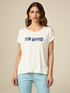 T-shirt with lettering embroidery image number 0