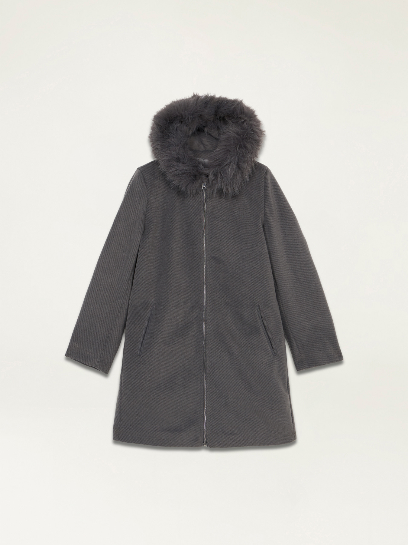 Manteau avec bordure en fourrure et int&eacute;rieur matelass&eacute; image number 3