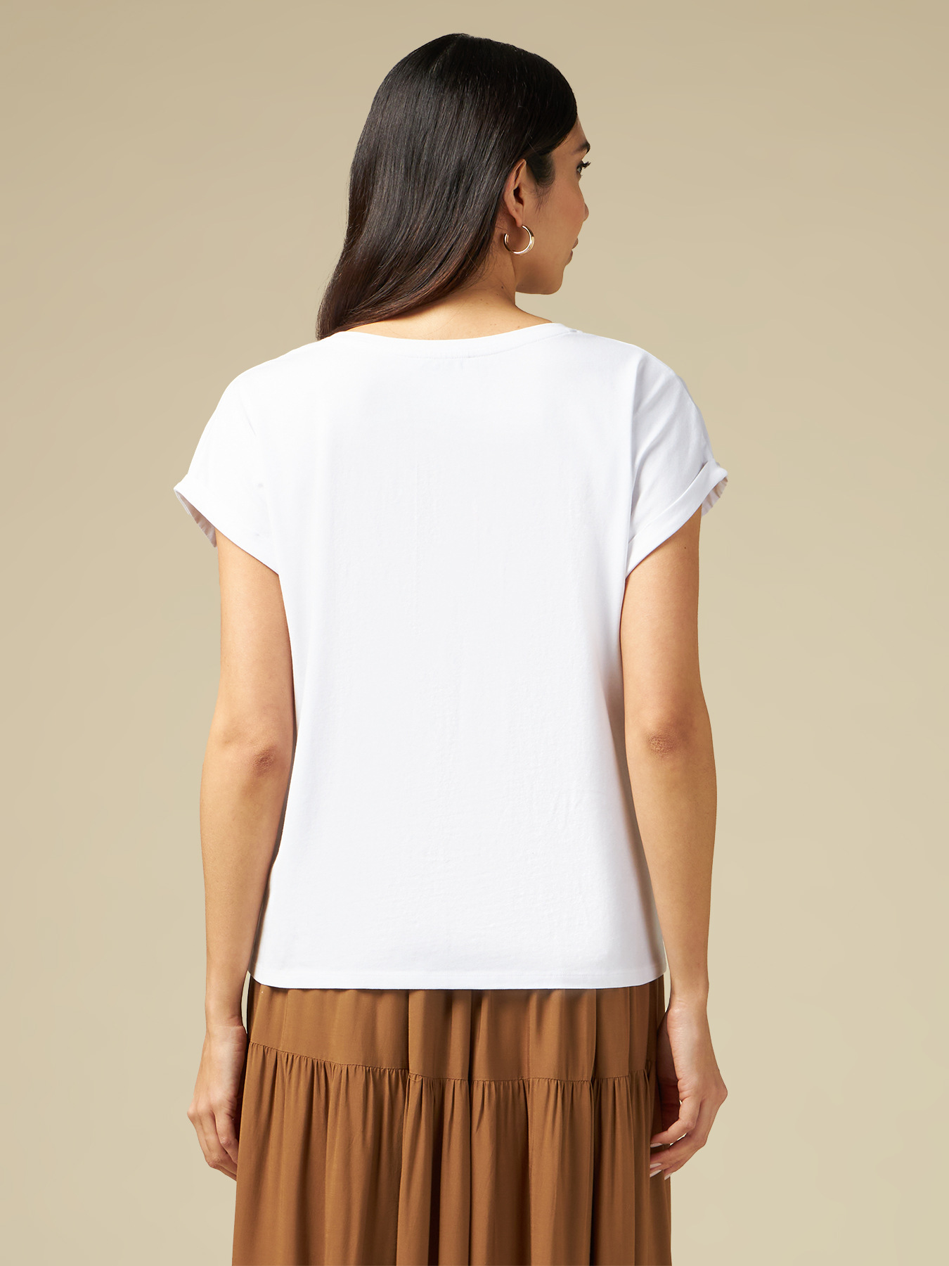 Camiseta con bordado de letras image number 1