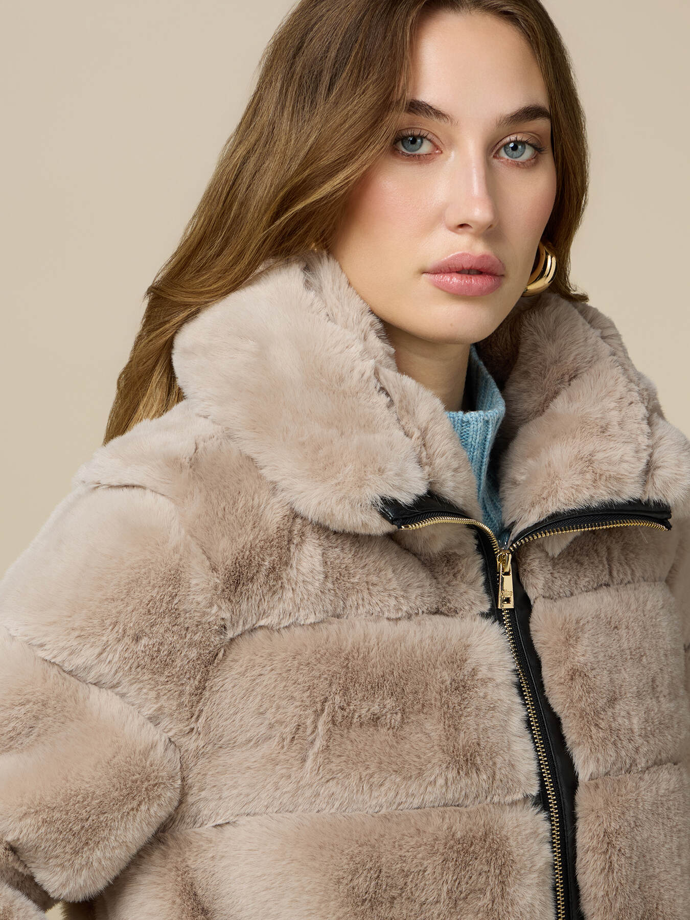 Blouson teddy avec poignets en tricot image number 2