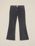 Grey denim flare jeans image number 4