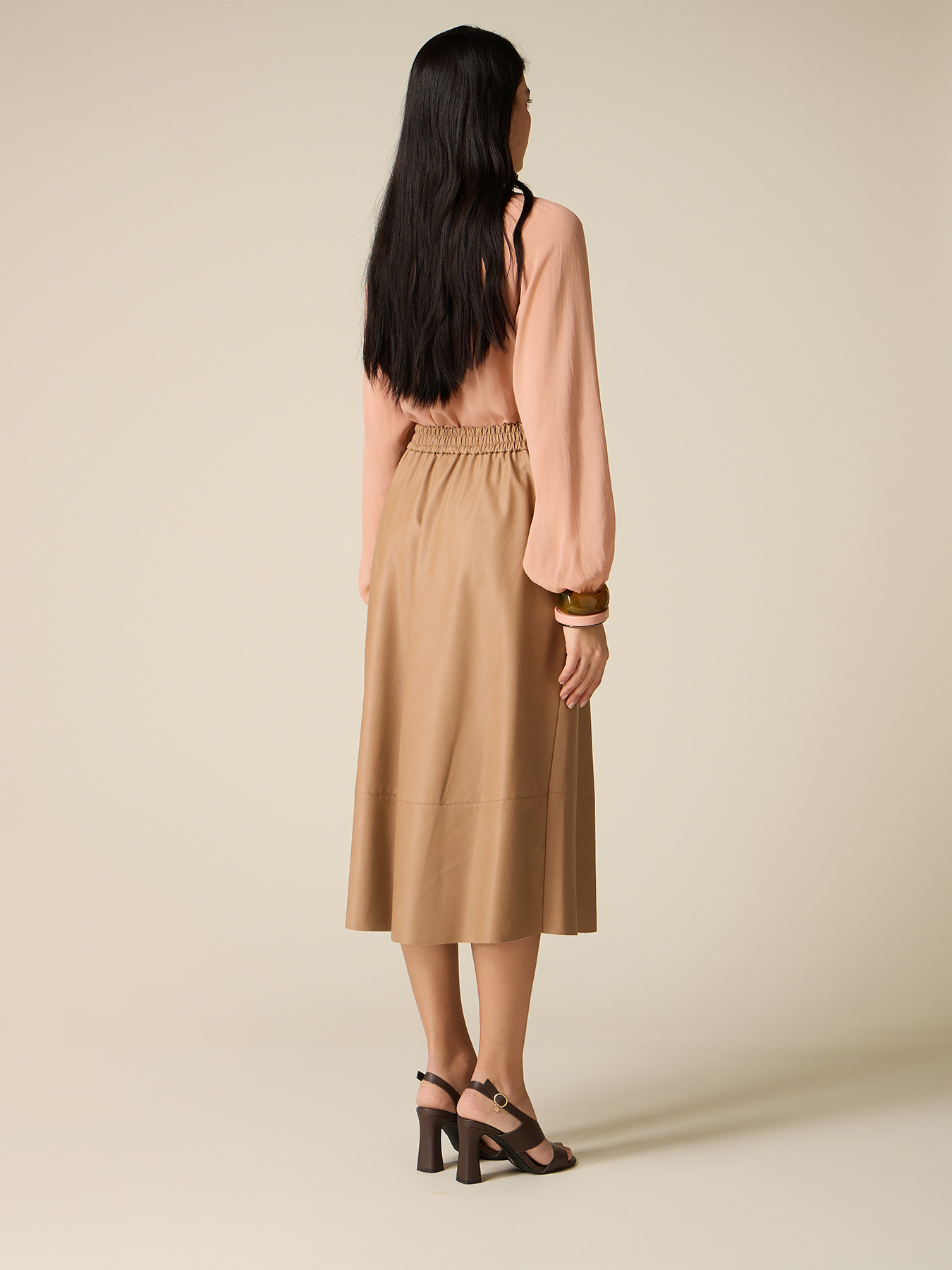 A-line midi skirt image number 1