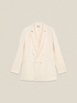 Blazer crois&eacute; en tissu cr&ecirc;pe image number 5