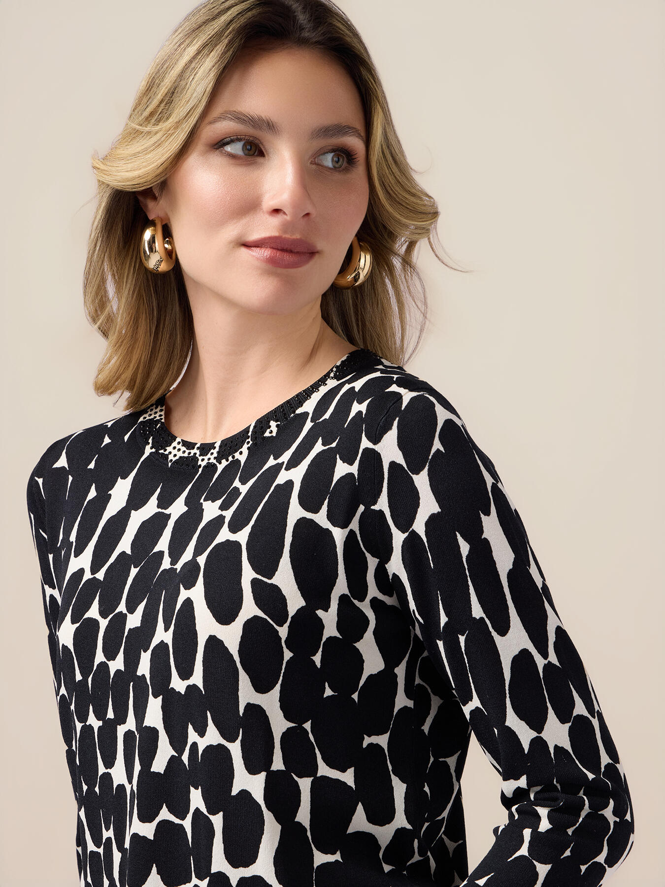 Maglia fantasia in misto viscosa image number 2