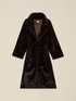 Long faux fur coat with eyelets image number 3