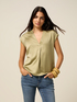 Tricou bimateric cu decolteu &icirc;n V image number 3