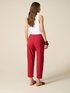 Pantalones cropped de tela mezcla viscosa image number 1