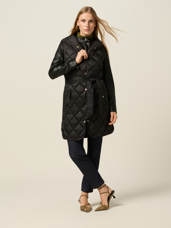 Lightweight down vest with hood