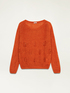 Mohair blend sweater with openwork image number 4