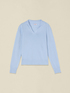 V-neck polo sweater image number 3