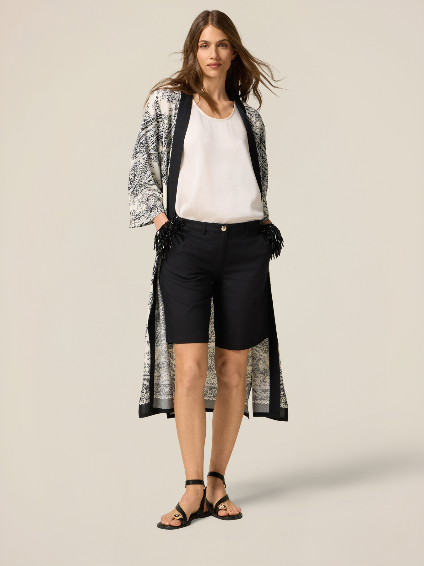 Patterned viscose kimono image number 3