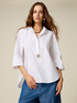 Oversized shirt with jewel detail image number 0