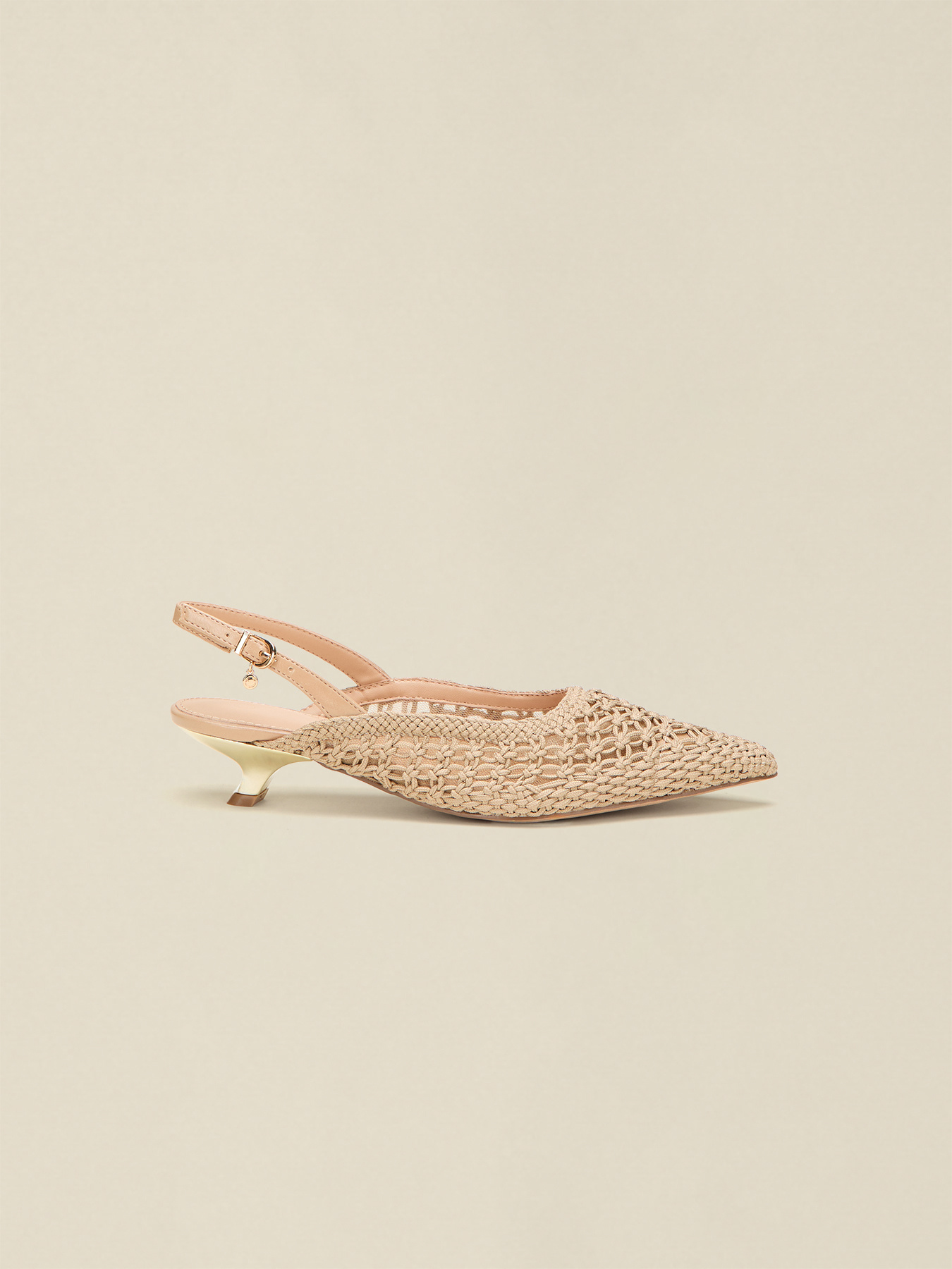Pantofi decupați slingback perforați image number 1