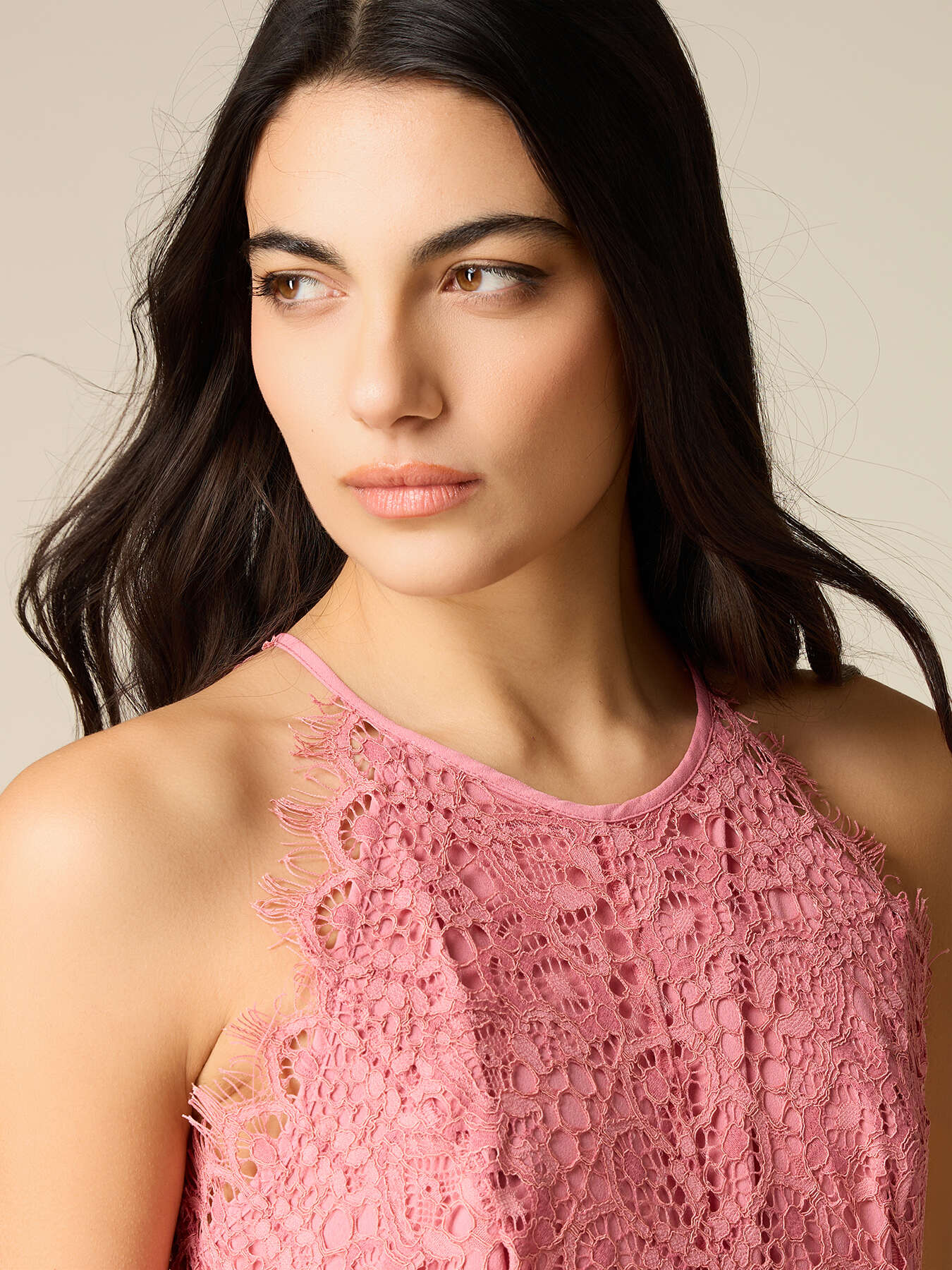 Flare midi lace dress image number 2