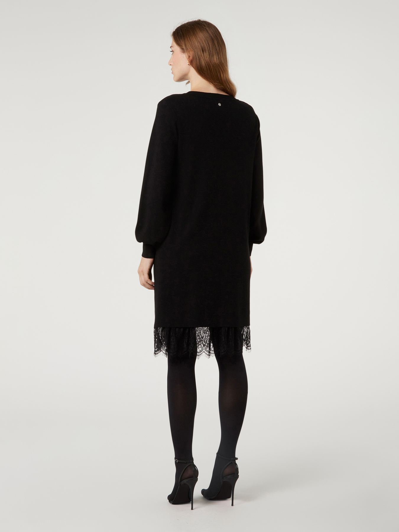 Vestito in maglia con pizzo image number 1