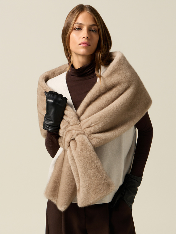 Sciarpa effetto peluche