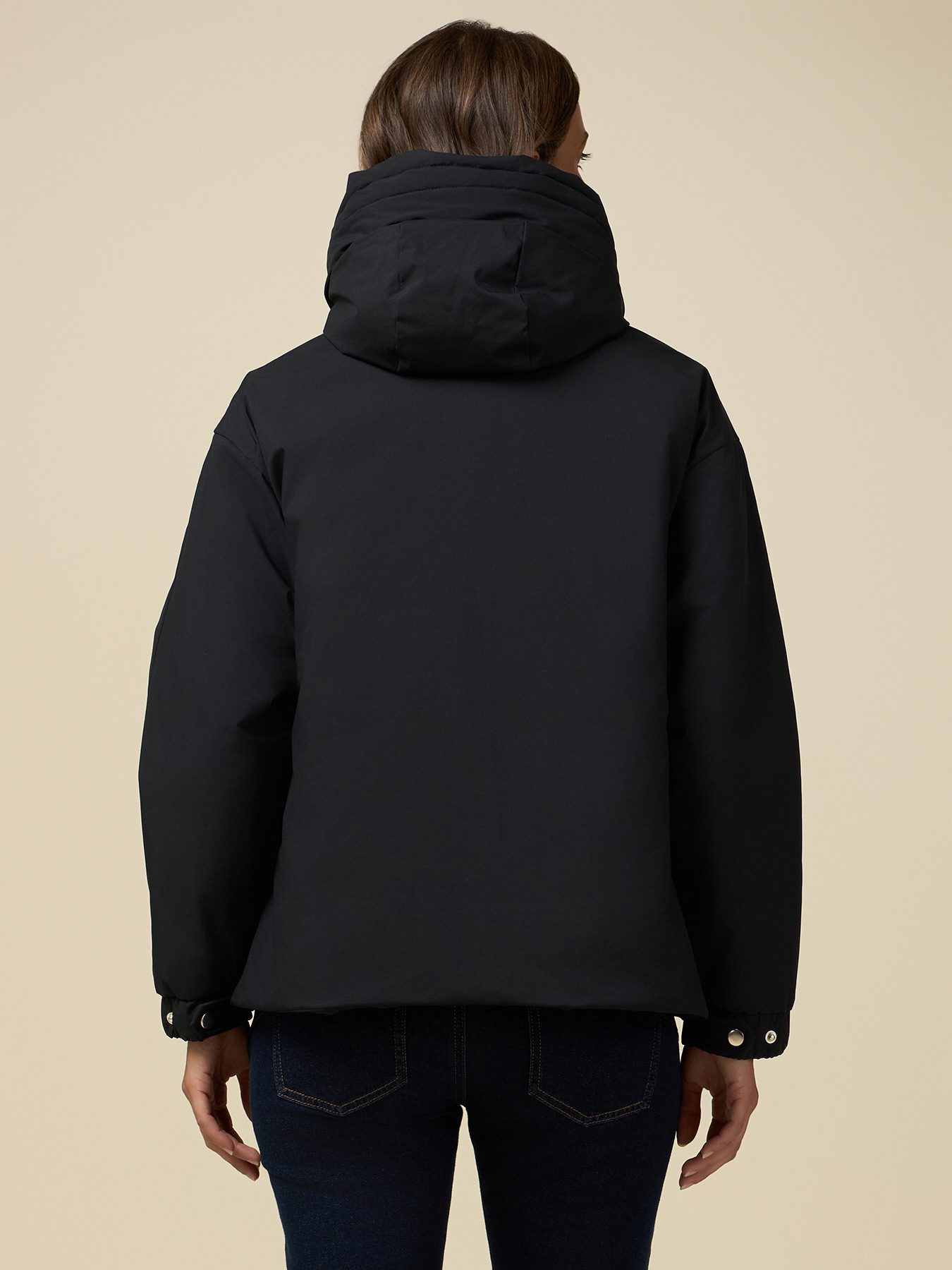 Smooth down jacket with hood image number 1