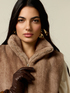 Faux fur high-neck gilet image number 2