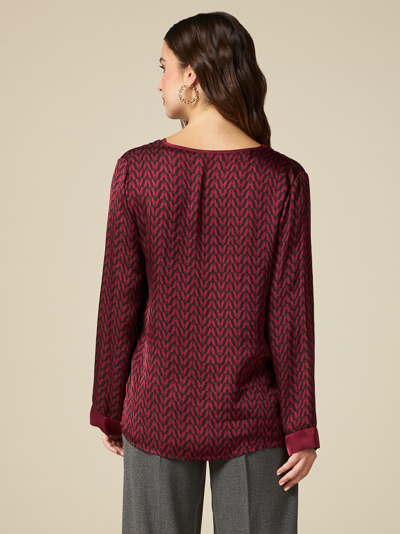 Bluse aus gemusterter Viskose image number 1