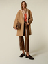 Flare trousers in coated fabric image number 0