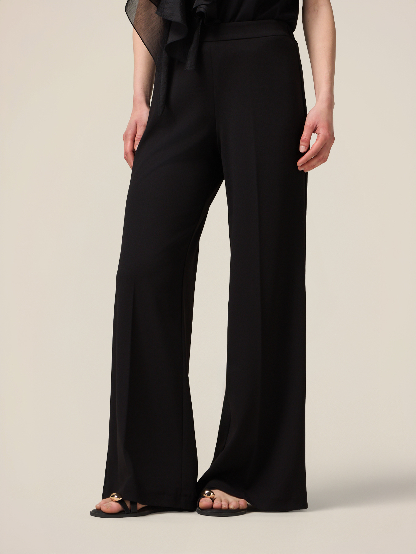 Palazzo pants in scuba fabric image number 3