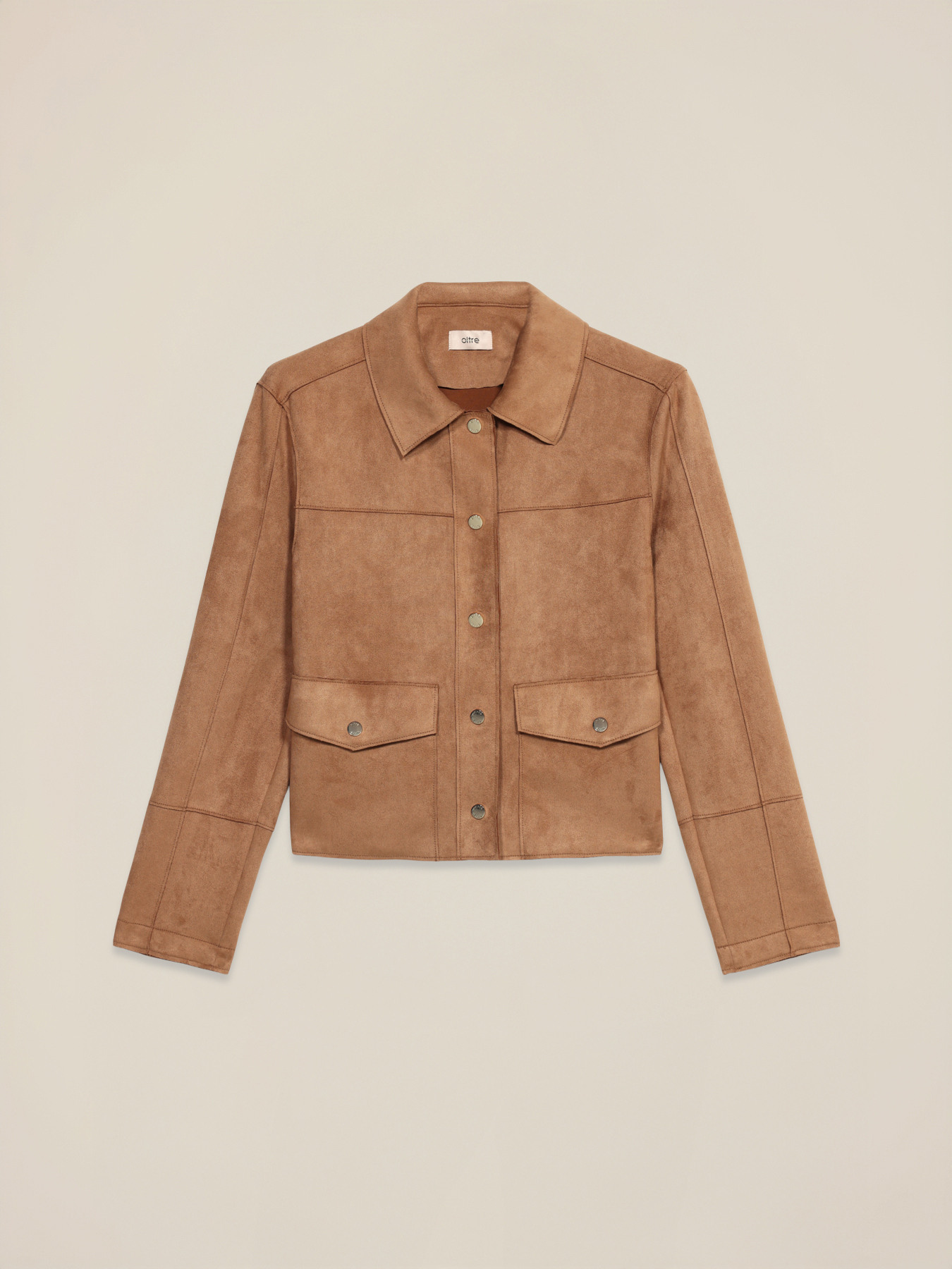 Jachetă scurtă din material moale image number 4