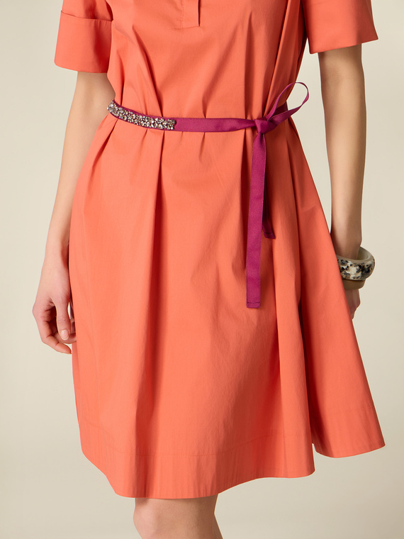 Cintura in gros grain con pietre