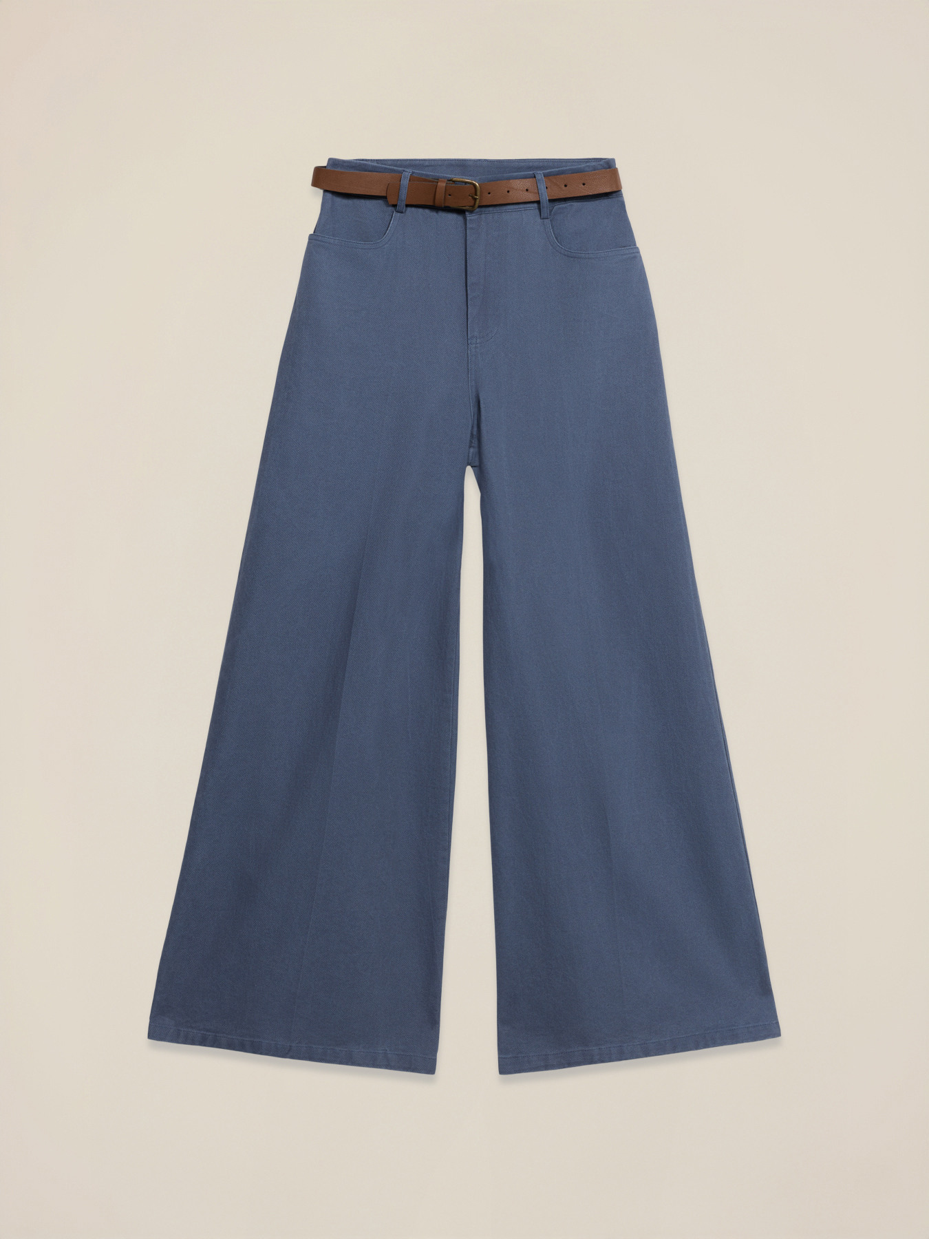 Pantalon palazzo en drill de coton image number 4