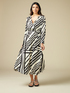Vestito lungo a fantasia geometrica image number 3