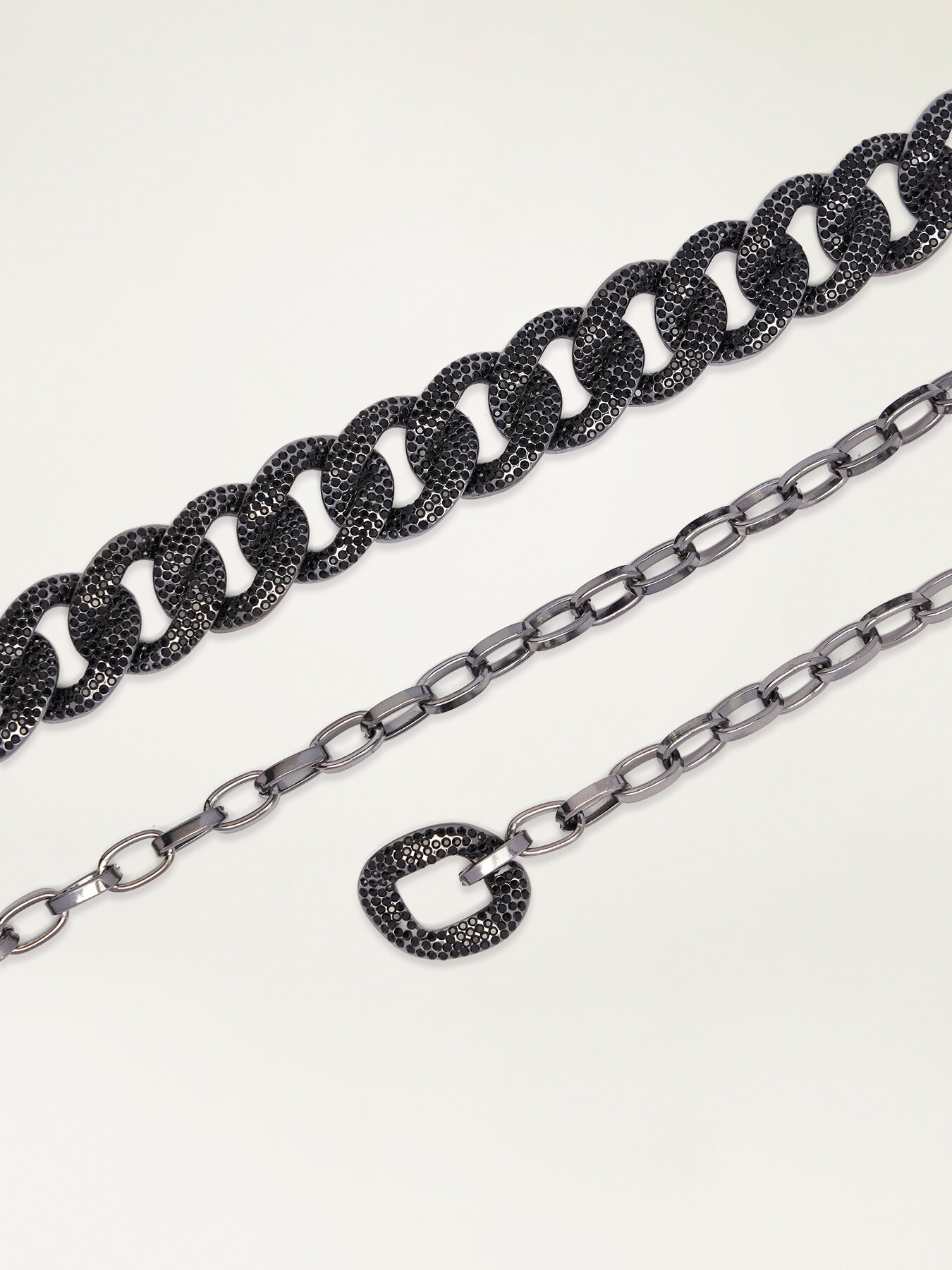 Cureaua &icirc;mpletită din metal cu strasuri image number 2