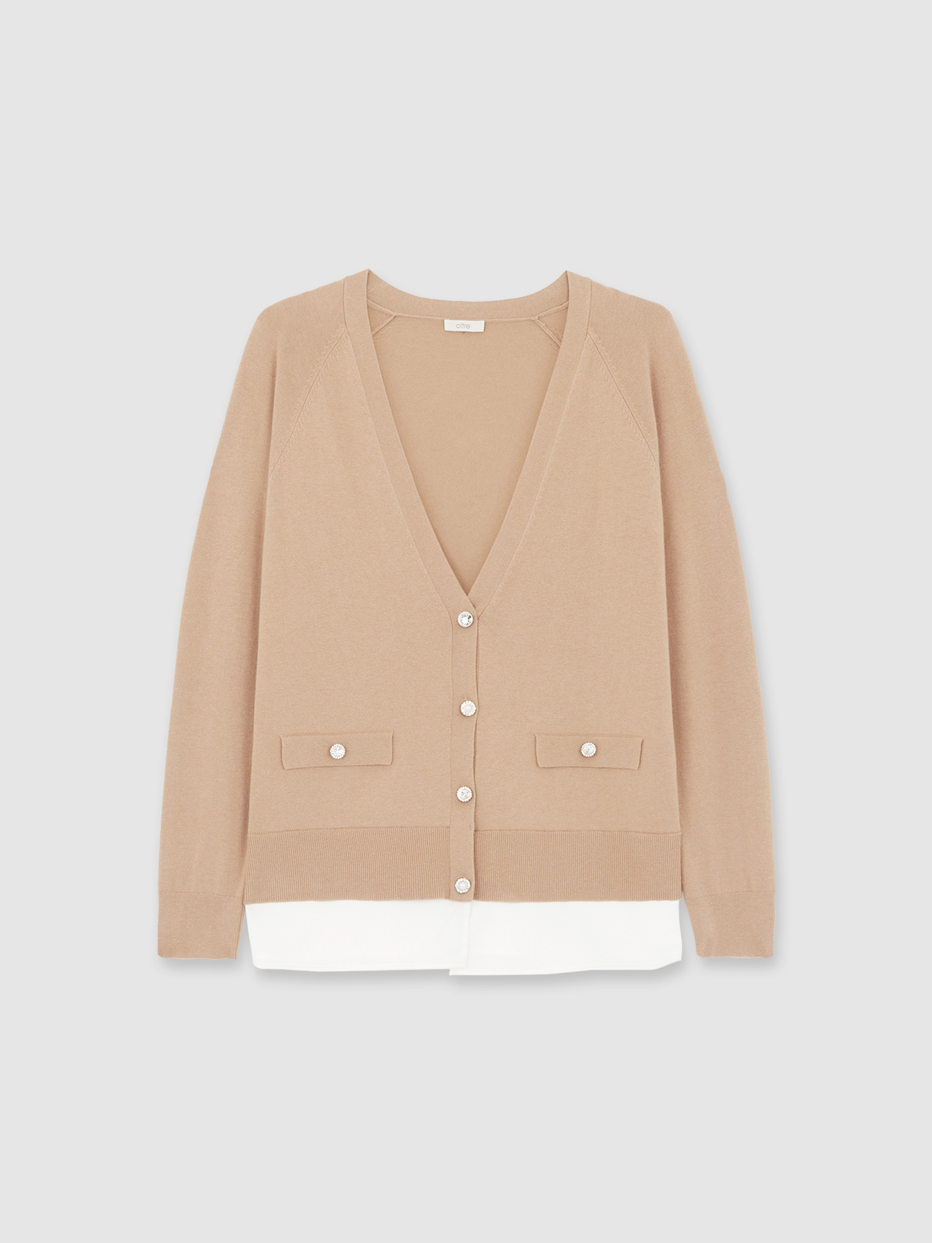 Overlay effect cardigan image number 3