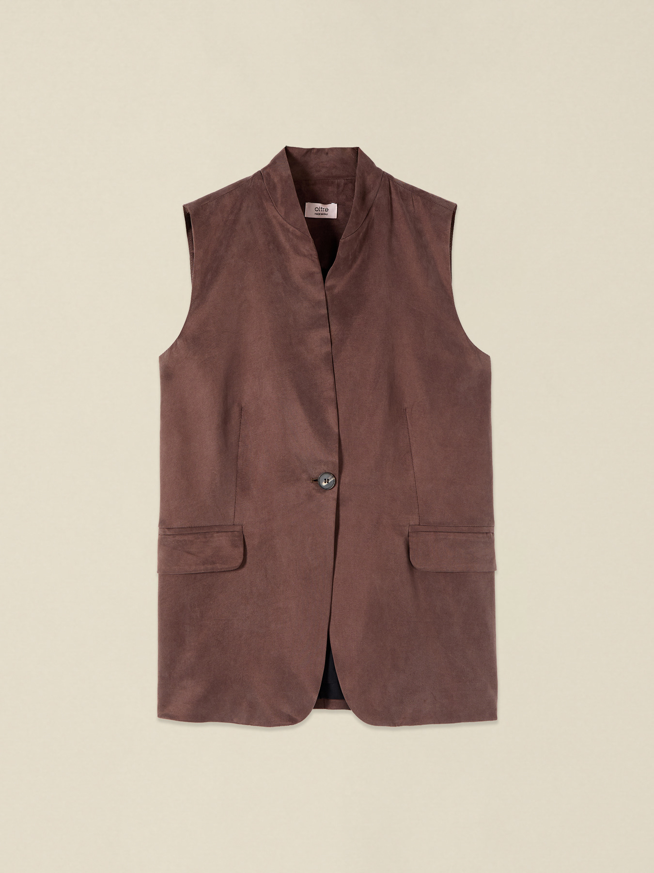 Gilet sartoriale in lyocell image number 3