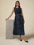 Robe longue en denim imprim&eacute; image number 0