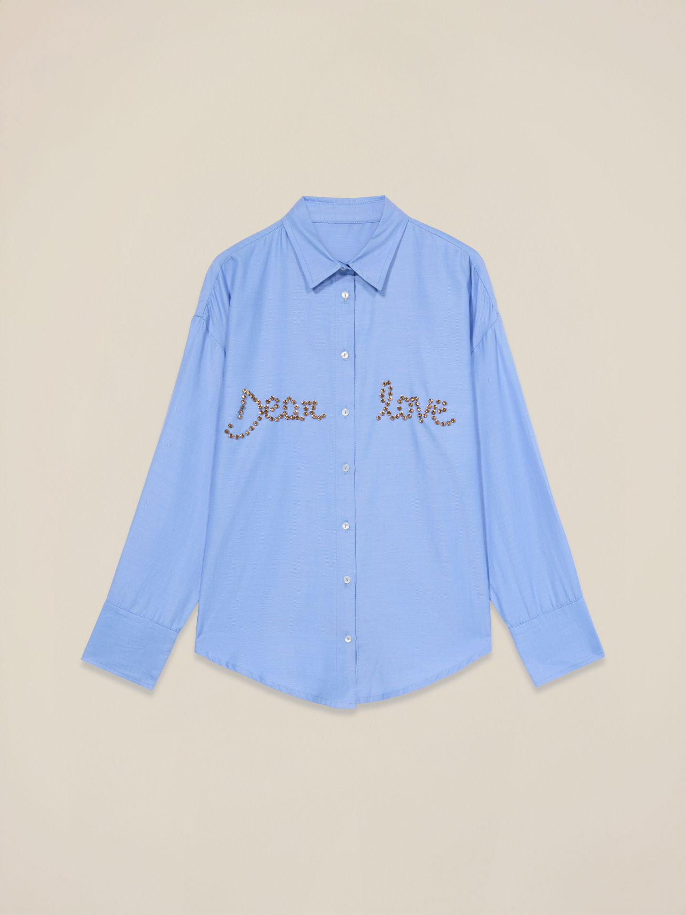 Camisa con bordado de joyer&iacute;a con letras image number 3