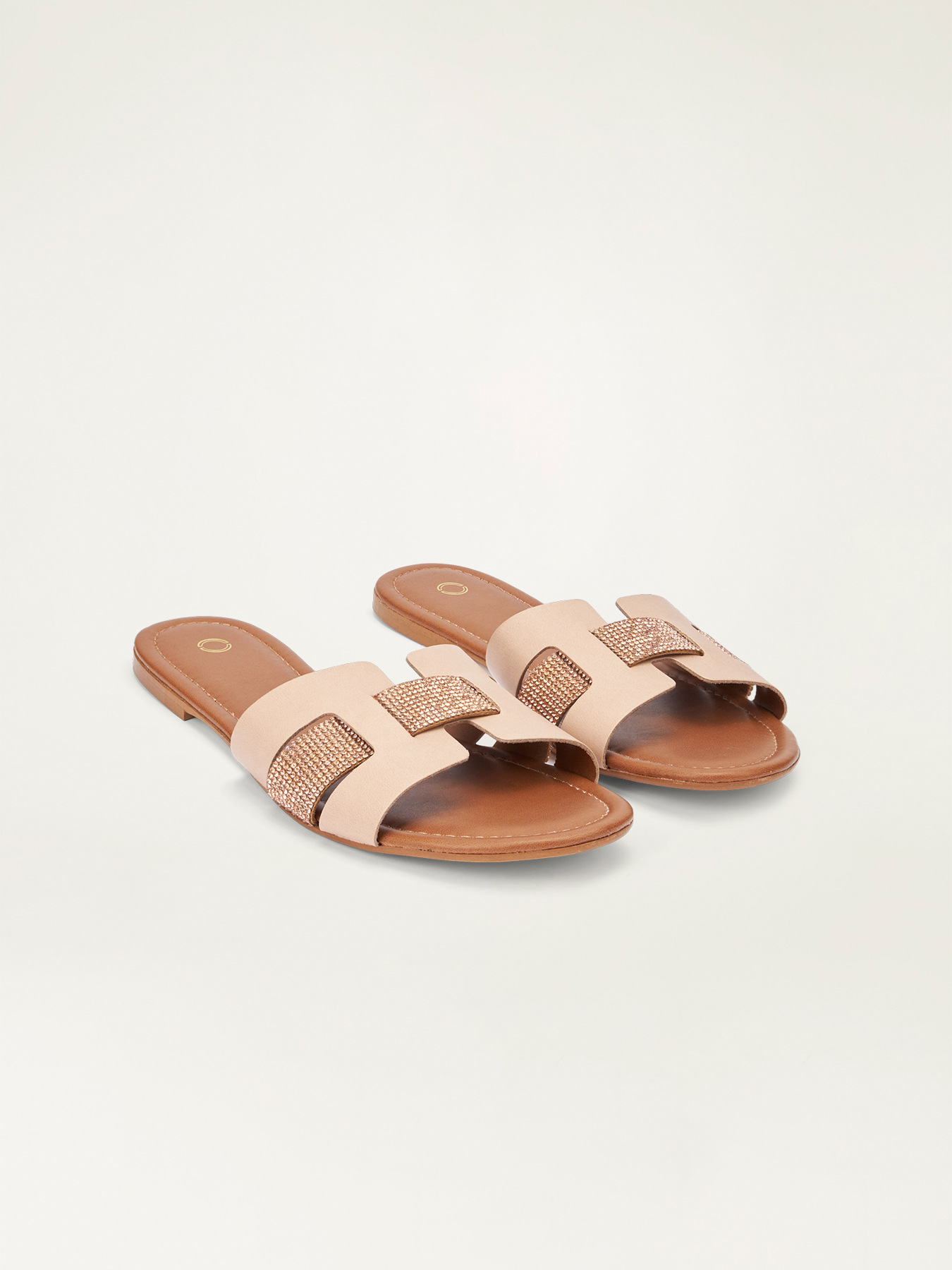 Flache Pantoletten mit Mikrokristallen image number 1