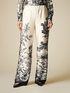 Patterned satin palazzo trousers image number 3