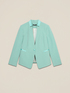 Single-breasted blazer with contrasting trim image number 3