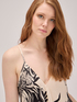 Long floral satin dress image number 2