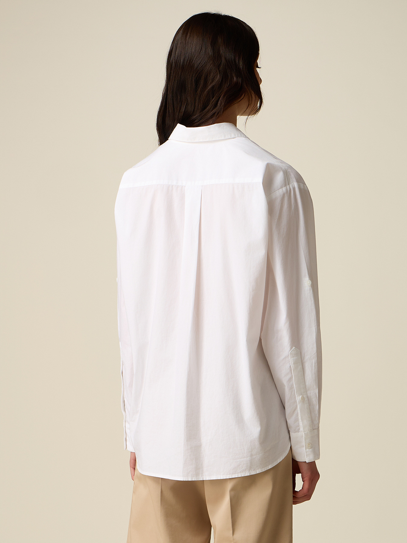 Cotton shirt with floral embroidery image number 2