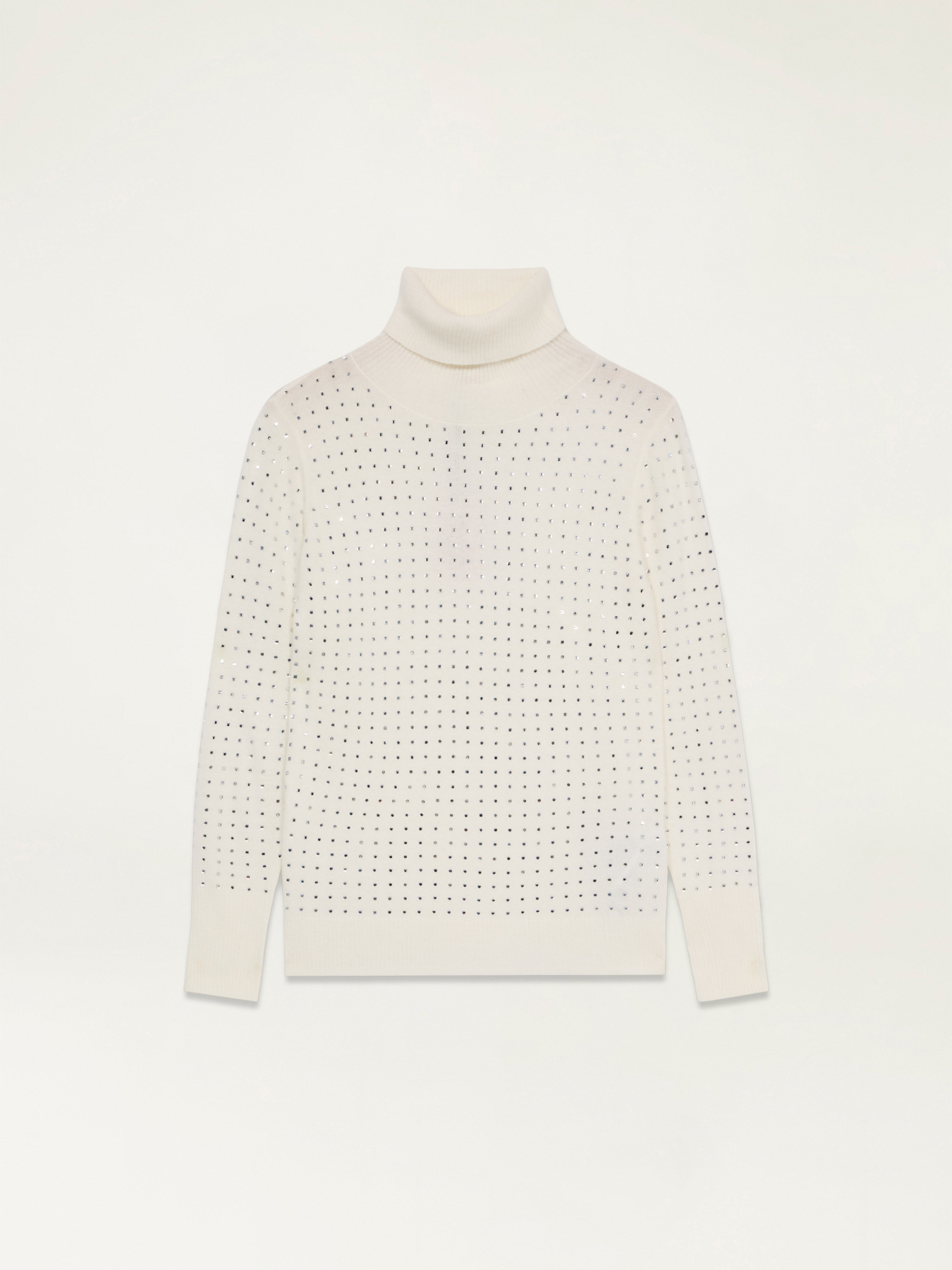 Maglia dolcevita con cristalli image number 3