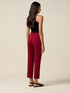 Cropped pants in cr&ecirc;pe fabric image number 1