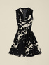 Flare dress in printed poplin image number 3