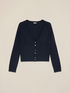 Cardigan col V m&eacute;lange viscose image number 3