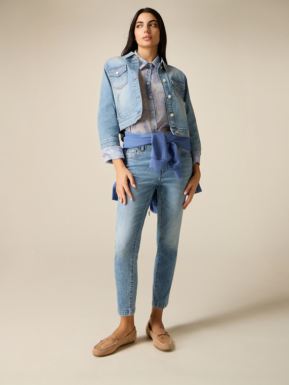 Jean skinny d&eacute;lav&eacute;